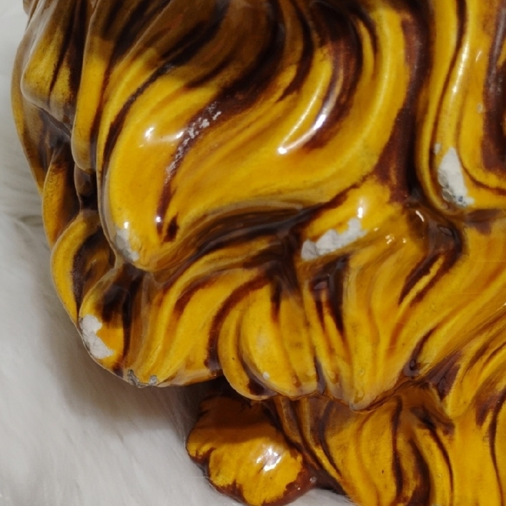 SALE! Large 1977 Vintage Cat Decor Majestic Gold Cat Sculpture #205 SMALL CRATE - Picture 12 of 12